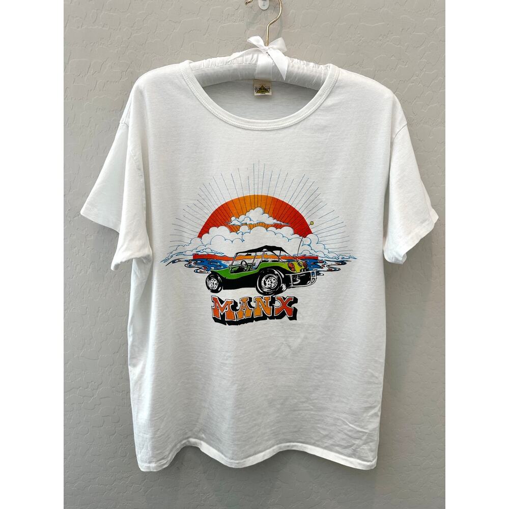 MEYERS MANX Filth Mart Graphic Tee Vintage Sunset Dune Buggy T-Shirt | Large